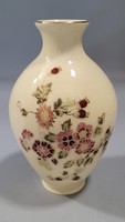 Zsolnay's hand-painted floral porcelain vase