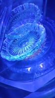 Vintage small glass bowl, decorative, phosphorescent glass antique