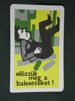 Card calendar, occupational health and safety department, graphic designer, accident prevention, 1973, (5)