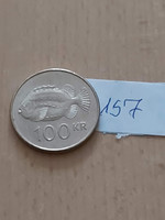 Iceland 100 kroner 1987 nickel-brass, fish 157.