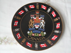 CANADA címeres porcelán falitányér