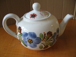 Városlőd majolica floral tea jug
