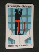 Card calendar, occupational health and safety department, graphic designer, accident prevention, 1973, (5)