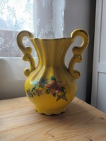 Yellow ceramic vase