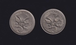Ausztrália 5 cent (2DB.) 1983/2000