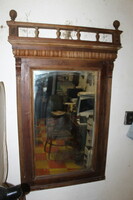 Antique old German faceted glass mirror 341