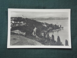 Detail of postcard, balaton, Tihany skyline