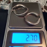 925 silver twisted hoop earrings 2.70 gr. 2.5 cm diameter new!
