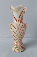 Old large striped glass vase