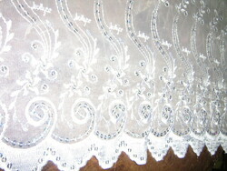 Fabulous sequined curtains embroidered in fabulous vintage snow-white fabric