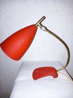 LOUIS KALFF design retro piros asztali lámpa 1950-es évekböl