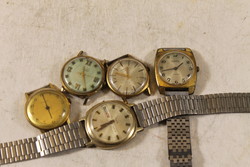 Soviet-Russian gold-plated men's watches (5 pcs) 421