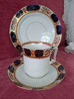 English Sutherland porcelain tea cup with cake plate