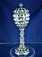 Breathtaking, antique silver pineapple goblet, Augsburg, 1795-1797!!!