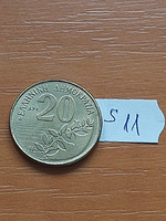 Greece 20 drachma 1998 dionysios solomos (Greek poet), aluminium-bronze s11