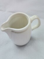 Ceramic milk spout, white ceramic spout with handle, unique ceramics, small milk spout