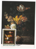 Jakab Bogdány: flower still life - cm postcard