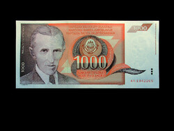 Unc - 1000 dinars - Yugoslavia - 1990