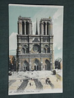 Postcard, French, Paris Notre Dame, Paris Cathedral, Church