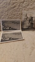 Old Budapest postcard skyline and country house