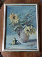 Gábor Walter sunflower still life painting