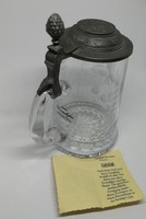 Polished crystal glass jar with tin lid!