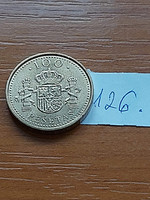 Spain 100 pesetas 1998 aluminum bronze, i. King John Charles 126.
