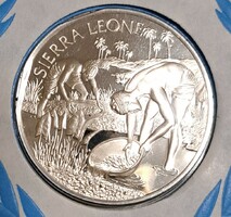 0.925 Silver (ag) commemorative medal Sierra Leone, proof, pp g/