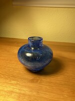 Karcagi berekfürdői fátyolüveg váza 9 cm.