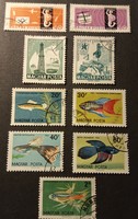 Stamp series aquarium ornamental fish 1961-1962 Hungarian post office