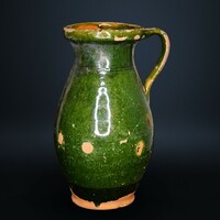 Gomör rural glazed jug with a handle