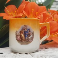 Zsolnay shield seal coffee cup with a mythological scene