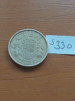 Spain 100 pesetas 1984 i. King Charles János, aluminum-bronze s330