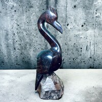 Retro, vintage design wooden bird statue