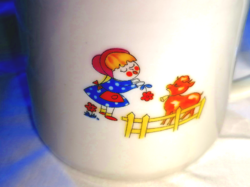 Zsolnay, rarer, fairy-tale patterned child, cup, mug