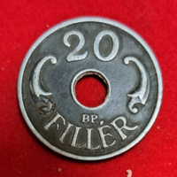 1941. 20 Fillér Magyar Királyság NAGYON SZÉP!  (974)