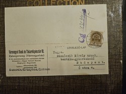 1941-es Fejléces levelezőlap Zalaegerszeg