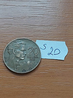Yugoslavia 20 dinars 1963 aluminum-bronze s20