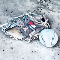 Retro, vintage, loft design baseball/softball glove