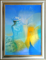 Ágnes Garabuczy: Spring - with frame 82x62 cm - artwork: 70x50cm - t24/117