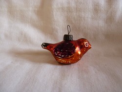 Old glass Christmas tree decoration! - Colorful bird!