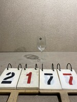 Crystal wine glass, size 23 x 7 cm. Italian. 2177
