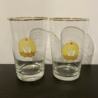 2 Újpest dozsa glass cups - glasses - beer glasses