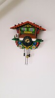 Mini, handmade, painted wall clock