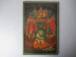 Russian panel painting (palekh) painted using the lacquer box technique, marked, 30 x 20 cm