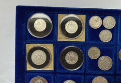 Silver coin collection in case.