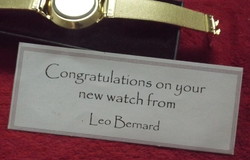 Leo bernard watch - men's or unisex - gold plated new