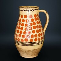 Gomör rural glazed jug with a handle