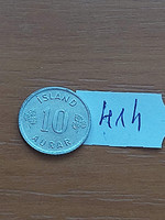 Iceland 10 aurar 1974 aluminum 414