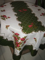 Beautiful vintage rose tablecloth